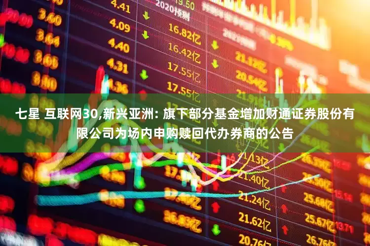 七星 互联网30,新兴亚洲: 旗下部分基金增加财通证券股份有限公司为场内申购赎回代办券商的公告